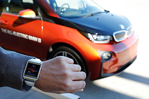 Samsung Galaxy Gear mit BMW i Remote App Funktionen