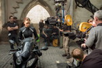Rebecca Ferguson mit der BMW S 1000 RR am Set von Mission: Impossible - Rogue Nation