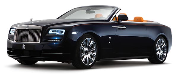 Rolls-Royce Dawn, mit offenem Verdeck width=
