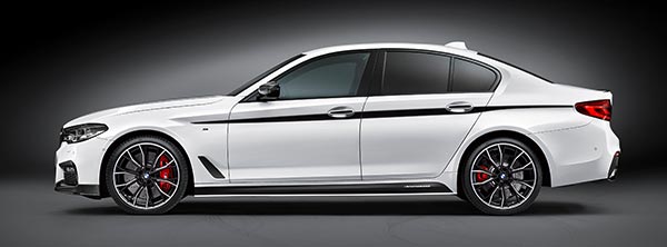 Rennsport-Leidenschaft in der Business-Klasse: Die neue BMW 5er Limousine  mit BMW M Performance Zubehör