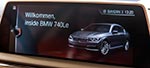 BMW 740Le xDrive iPerformance, Begrüßung bei Start der Zündung, halb in deutscher, halb in englischer Sprache.