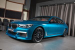 BMW M760Li Individual (G12) in 'Long Beach Blue' in Abu Dhabi.