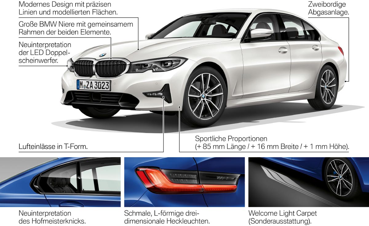 BMW 3er Limousine - Exterieur Highlights