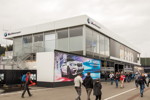 DTM in Spielberg, 23.09.2018. BMW M Motorsport Hospitality als 'fliegender' Bau.
