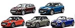 Die aktuellen MINI-Modelle auf einen Blick: MINI Hatch, MINI 5-Türer, MINI Cabrio, MINI Clubman und MINI Countryman