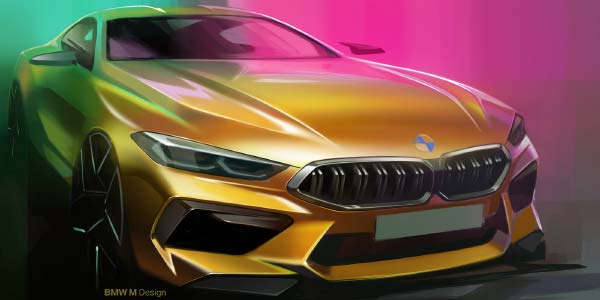 Der neue BMW M8 - Designskizze.