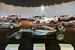 Mercedes F1 W07 Hybrid. Nico Rosberg wird 2016 F1-Weltmeister mit dem Auto. V6-Zyl., 1.600 ccm Hubraum, 850 PS bei 15.000 U/Minl, vmax: 360 km/h.