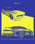 Die neue BMW M3 Limousine und das neue BMW M4 Coupé - Design Skizze