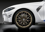 Die neue BMW M3 Competition Limousine, 20/21 Zoll M Performance Schmiederad Kreuzspeiche 1000 M Goldbronze