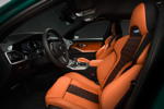 BMW M3 Competition Limousine, Interieur in Leder Merino mit erweiterten Umfängen in Kyalami Orange/Schwarz.