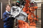 BMW iX, Gehuse des hochintegrierten E-Antriebs, Produktion im BMW Group Werk Landshut.