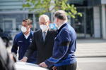 Technologietag Wasserstoff im BMW Werk Landshut, u. a. mit BMW Group Vorstandsmitglied Dr. Andreas Wendt (Mitte).