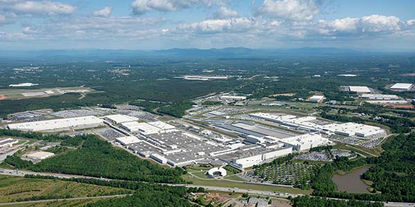 BMW Group Werk Spartanburg (USA). Luftaufnahme (Juni 2021)