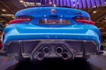 Essen Motor Show 2022: BMW M3 Touring, M Performance Schalldämpfersystem Titan (5.155 Euro) und Endrohrblendenmodul (1.455 Euro)