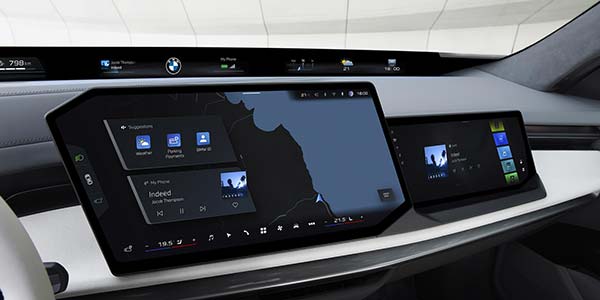 Die neue BMW 7er Limousine, neuer Passenger Screen auf Beifahrerseite (Facelift 2026, Modell G70 LCI)