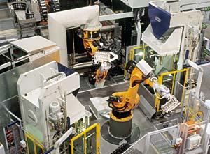 BMW Werk Landshut, Magnesium-Aluminium-Verbundkurbelgeh�use, vollautomatische Druckgussfertigung