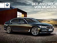 Deutschlandkampagne neuer BMW 7er: Der Anspruch von Morgen.  Innovationsführerschaft und zeitgemäßer Luxus im Blickpunkt.