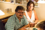 7-forum.com Jahrestreffen 2017, Abendessen am Freitag mit Hans ('raketen-paa') und Christine ('raketen-maa')