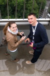 7-forum.com Jahrestreffen 2017: Natalie und Chris ('750li') auf dem Stuttgarter Fernsehturm