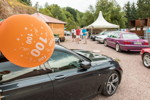 100. BMW 7er Südhessen Stammtisch: zum Jubiläum gab es auch Luftballons mit Aufdruck '100'.