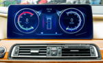 BMW Power Day 2021 in Enspel. BMW 750Ld xDrive (F02 LCI) von Jürgen ('Yachtliner'). Neuer, großer Bordbildschirm mit erweiterter Funktionalität.