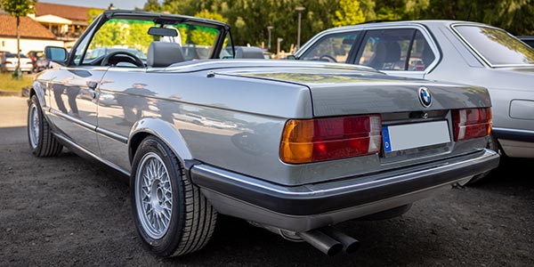 244. Rhein-Ruhr-Stammtisch im Juni 2023: BMW 325i Cabrio (E30) von Oliver ('Olli-Knolli')