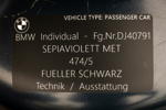 Rhein-Ruhr-Stammtisch im April 2026: BMW 728i (E38) von Oliver ("Olli-Knolli"), nachger&uuml;stetes Individual Schild im Motorraum